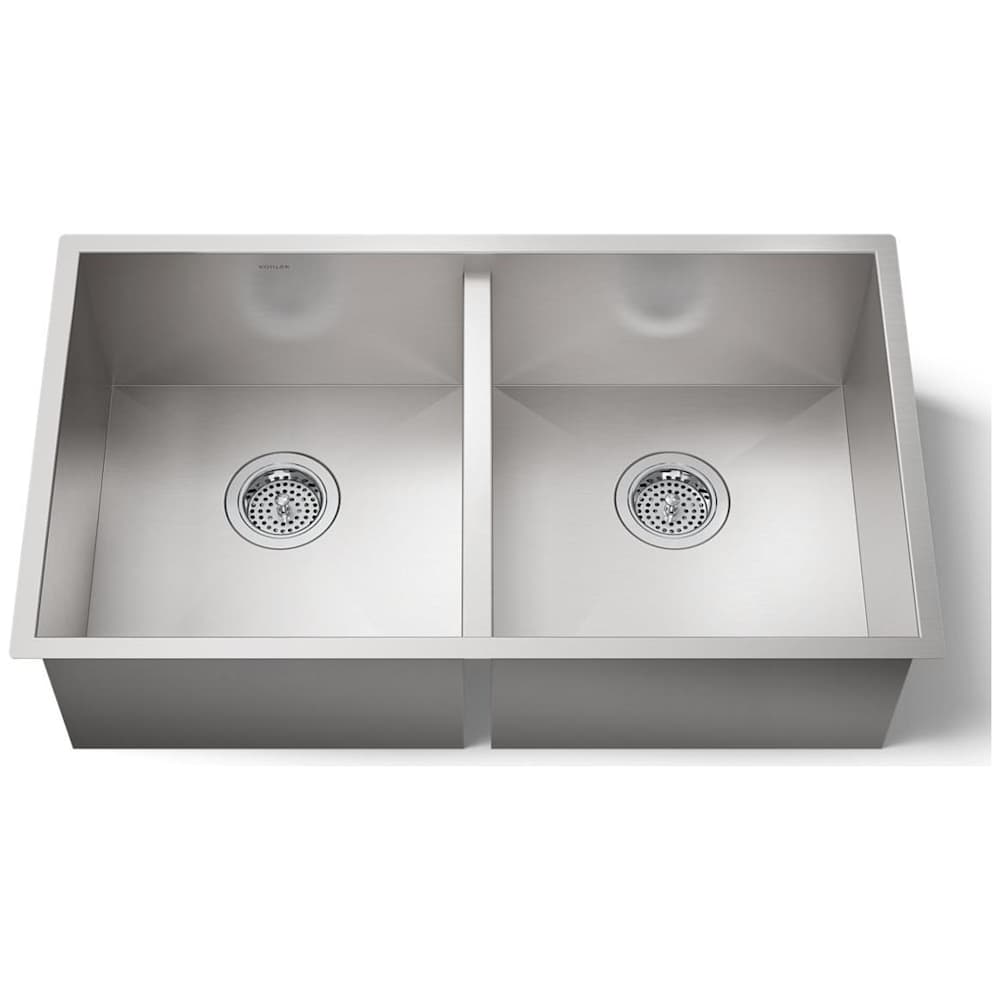 Kohler K-3820-NA Vault Stainless Steel Double Basin Undermount Kitchen Sink