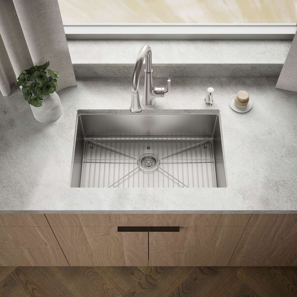 Kohler K-5409-NA Strive 29" Single Basin Undermount 16-Gauge Stainless Steel Kit