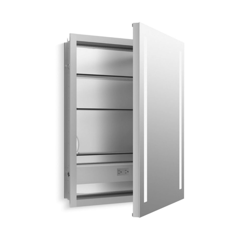 Kohler K-99007-TLC-NA Verdera 24" x 30" Lighted Single Door Medicine Cabinet wit