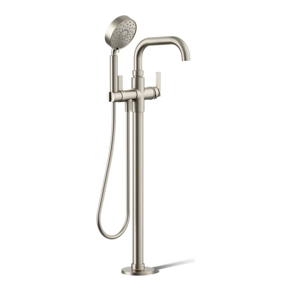 Kohler K-T35924-4-BN Castia by Studio McGee Floor Mounted Tub Filler with Built