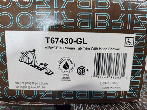 BRIZO T67430-GL ROMAN TUB TRIM WITH HAND SHOWER