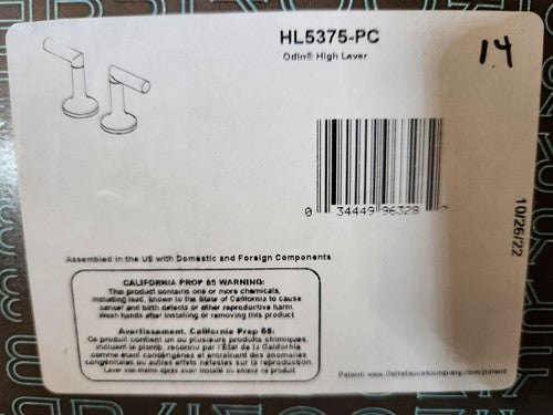 BRIZO HL5375-PC Lavatory High Lever Handles Only
