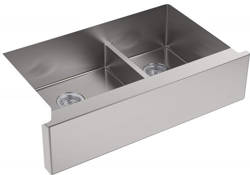 KOHLER K-5416-NA Strive Self-Trimming Farmhouse SmartDivide Undermount Large/Med