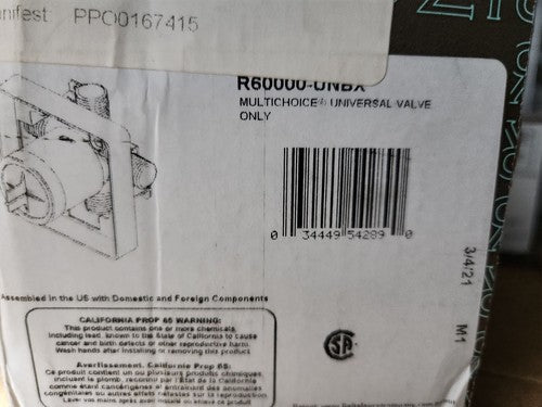 BRIZO R60000-UNBX Shower Rough-in Kit with Stops