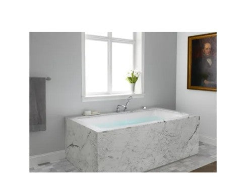 Kohler K-855-0 Tea-For-Two 66" Drop In/Undermount Cast Iron Soaking Tub