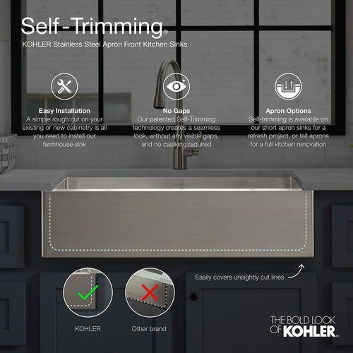 KOHLER 3936-NA Vault(TM) 29-1/2" x 21-1/4" x 9-5/16" Under-Mount Single-Bowl