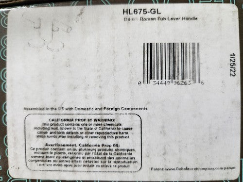 BRIZO HL675-GL Roman Tub Lever Handles