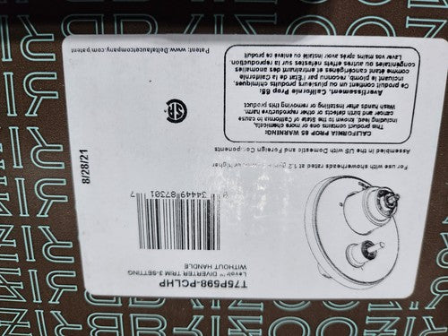 BRIZO T75P598-PCLHP Pressure Balance Valve With Integrated 3-Function Diverter T