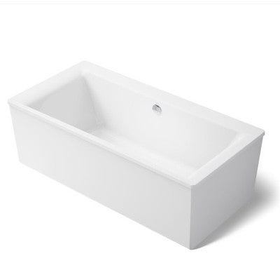 Kohler K-6366-0 Stargaze 72" Free Standing Bath Tub with Lumbar Support and Cent