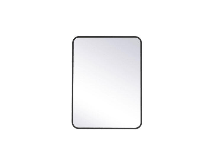 Elegant Lighting MR802432BK Evermore 24" W x 32" H Contemporary Rectan