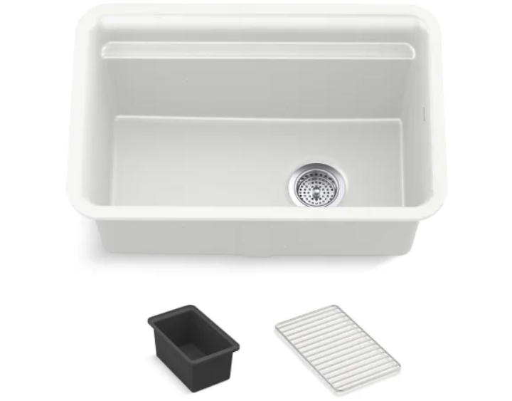 Kohler K-27787-CM6 Cairn 27-1-2" Undermount Single Bowl Neoroc Granite Com