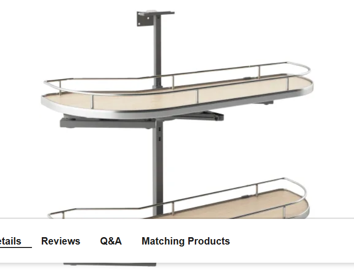 Rev-A-Shelf 587-12-RMP Modern 32-3-4"W Soft Close Pull Out Pivot - Swivel Two