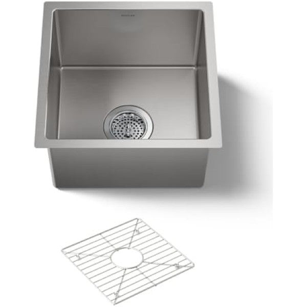 Kohler K-5287-NA Strive 15 Single Basin Undermount 16-Gauge Stainless Stee !