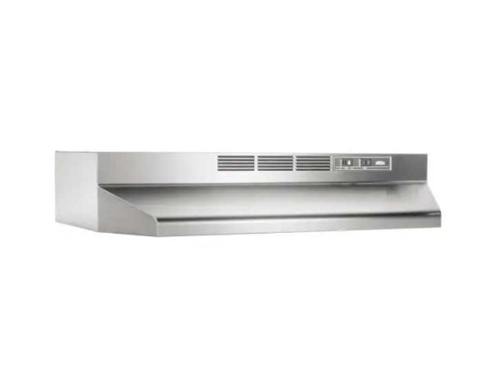 Broan 413004 30" Wide Steel Non Ducted Under Cabinet Range Hood with Ch