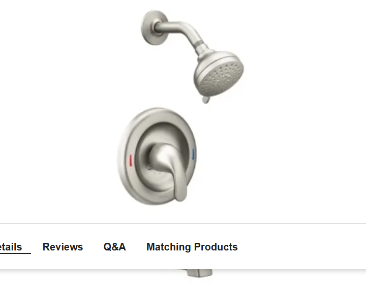 Moen 82613SRN Adler Tub and Shower Package with 1.8 GPM Multi Function Showe