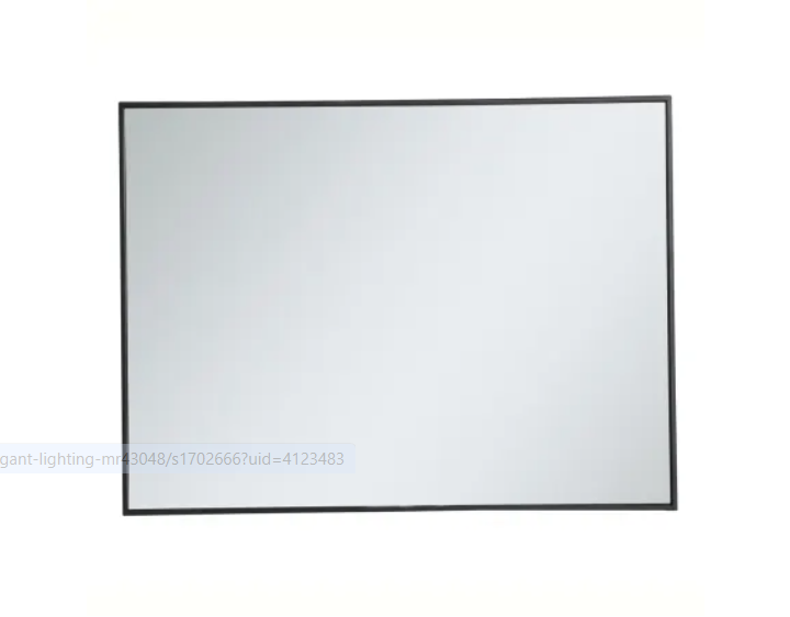 Elegant Lighting MR43040BK Monet 30" W x 40" H Contemporary Rectangular