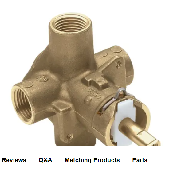 Moen 2510 1/2 Inch IPS Posi-Temp Pressure Balancing Rough-In Valve (No Stops)