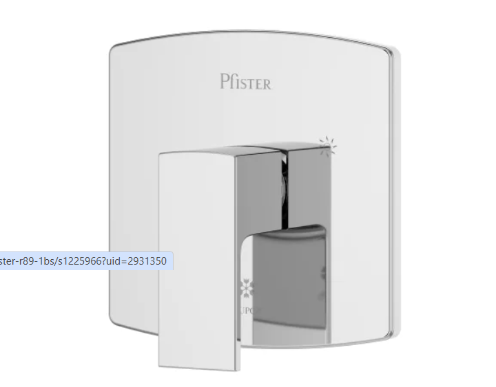 Pfister R89-1PFMC Pfirst Modern Pressure Balanced Valve Trim Only with S