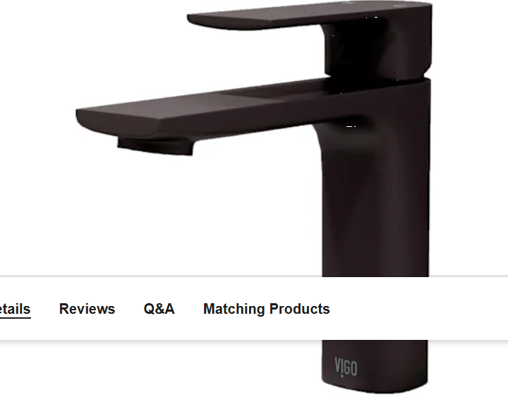 Vigo VG01043MB Davidson 1.2 GPM 7" H Single Handle Single Hole Bathroom