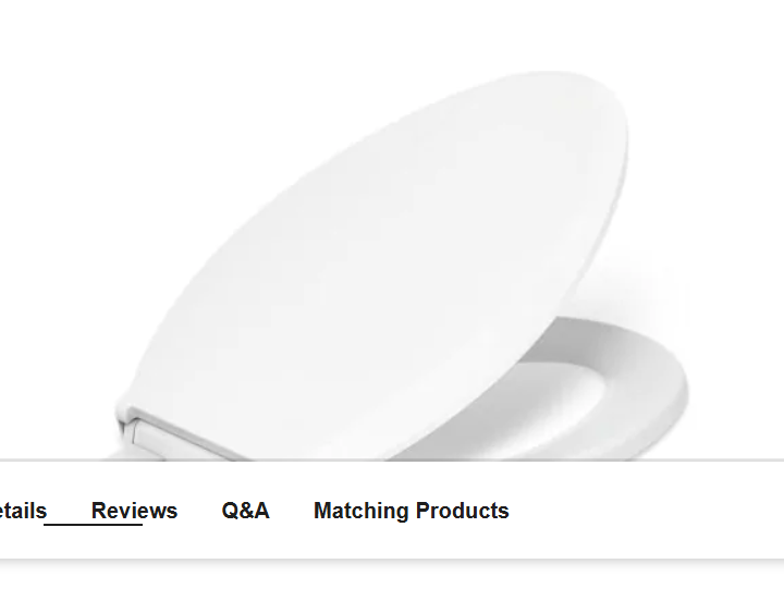 Kohler K-7671-0 Cachet Elongated Closed Toilet Seat with Soft Close and Qui
