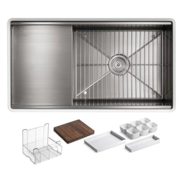 Kohler K-3760-NA Stages 33 Single Basin Under-Mount 16-Gauge Stainless Steel