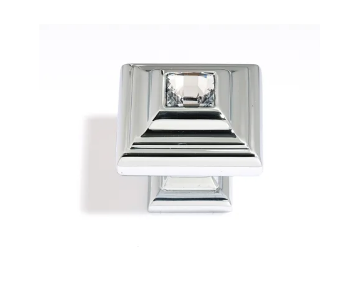 Alno C213-CLR-PN Solid Brass 1.25" Stacked Square Luxury Designer Cabin