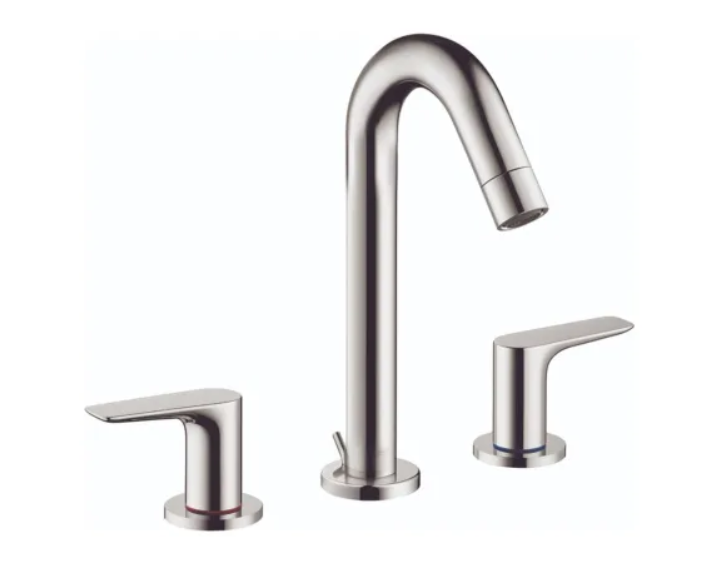 Hansgrohe 71533001 Logis 1.2 GPM Widespread Bathroom Faucet with EcoRight and