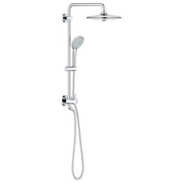 Grohe 27867001 Retro-Fit 2.5 GPM Shower System with Multi Function Shower Head, Slide Bar, Single Function Hand Shower, and 17-11-16" Swivel Shower Arm