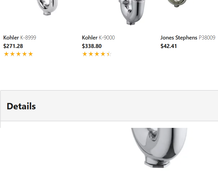 Kohler K-8998-CP Adjustable P-Trap with tubing outlet for 1.25" OD Inlet