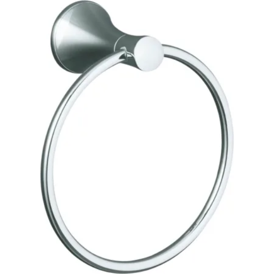 Kohler K-13435-CP Modern Durable Towel Ring from Coralais Collection