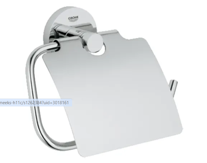 Grohe 40367001 Essentials Toilet Paper Holder with Cover