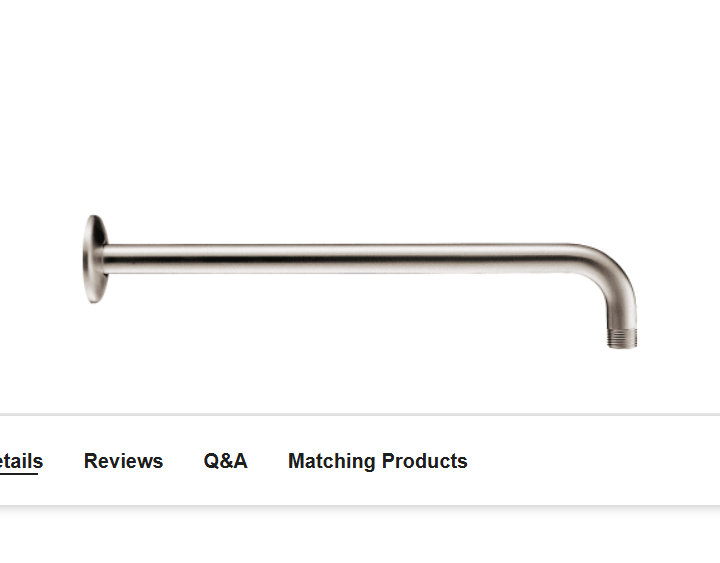 Gerber D481027BN 15" Right Angle Shower Arm with Flange