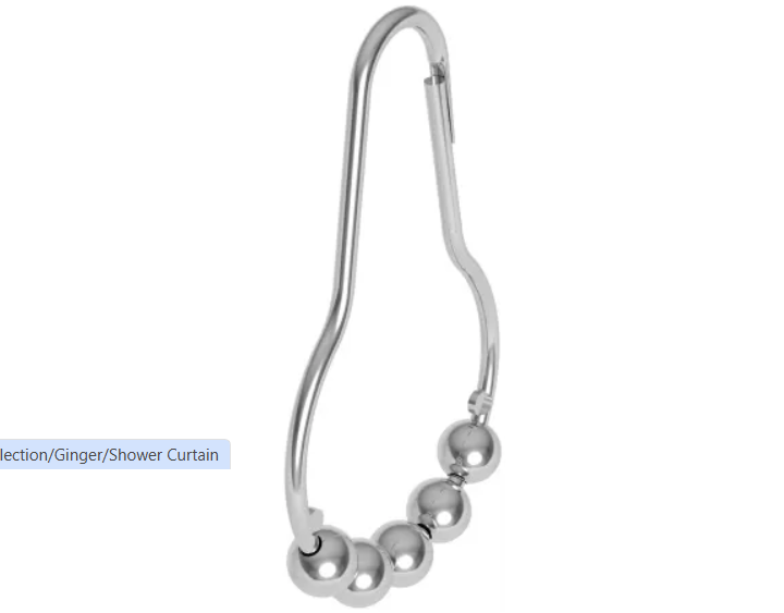 Ginger 1139SR-PC Set of 12 Shower Curtain Rings