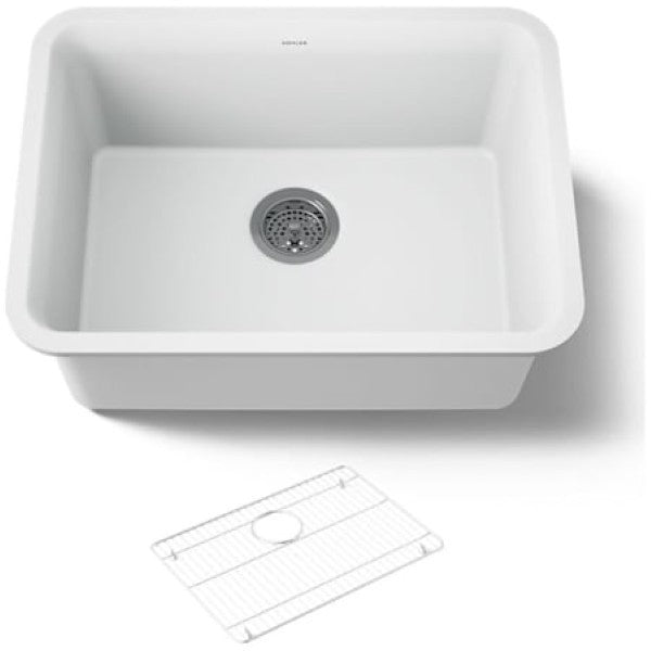 Kohler K-28001-CM6 Cairn 24-1-2 Undermount Single Bowl Neoroc Composite Ki !