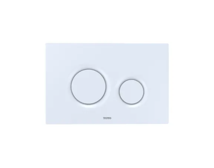 TOTO YT930#WH Dual Button Push Plate with Round Buttons for In Wall Tan