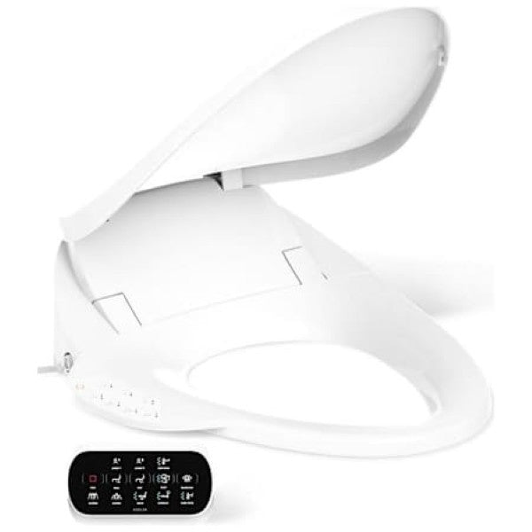 Kohler K-4108-0 PureWash E750 Elongated Bidet Seat with Touchscreen Remote