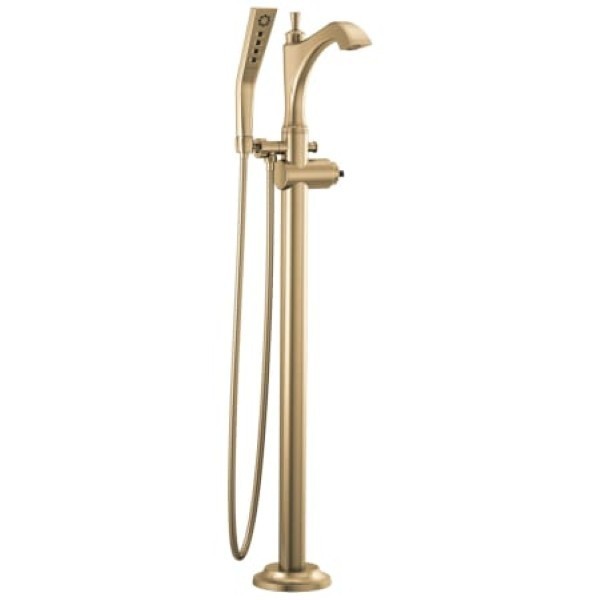 Delta T4756-CZLHP-FL Dorval Floor Mounted Tub Filler with Integrated Diverte