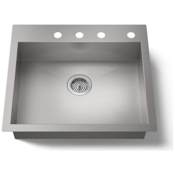 Kohler K-3894-NA Vault 24" Undermount Single Basin Stainless Steel Kitchen Sink
