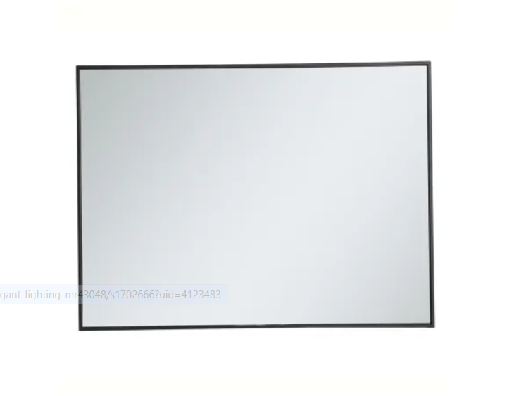 Elegant Lighting MR43040BK Monet 30" W x 40" H Contemporary Rectangular