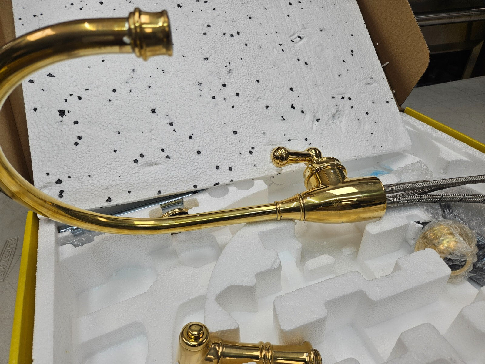 Perrin and Rowe U.4702ULB-2 Single Hole Kitchen Faucet UNLACQUERED BRASS
