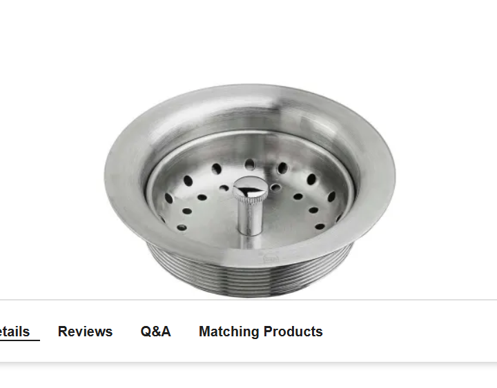 American Standard 9028000.075 Kitchen Sink Drain with Strainer in Stainless
