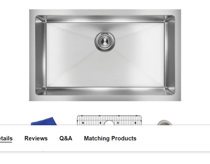 Elkay EFRU2816TC Crosstown 30-1-2" Undermount Single Basin Stainless S