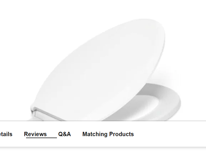 Kohler K-7671-0 Cachet Elongated Closed Toilet Seat with Soft Close and Quic
