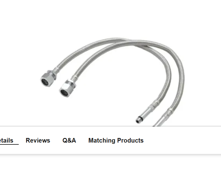 T and S Brass 012534-45 B-0113 PRU Flex Supply Hoses (Qty2)