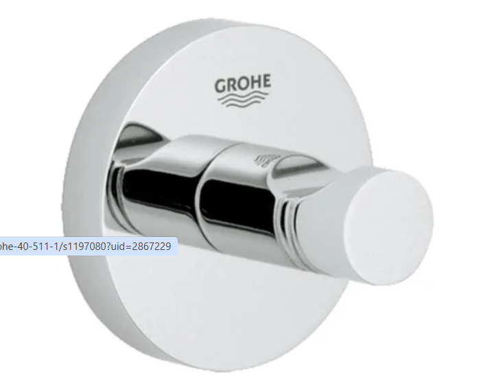 Grohe 40364001 Essentials Single Robe Hook