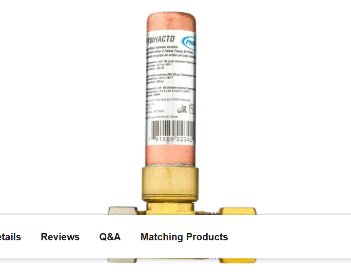 PROFLO PFXWHACTCA Water Hammer Arrestor with 3-8" Connection