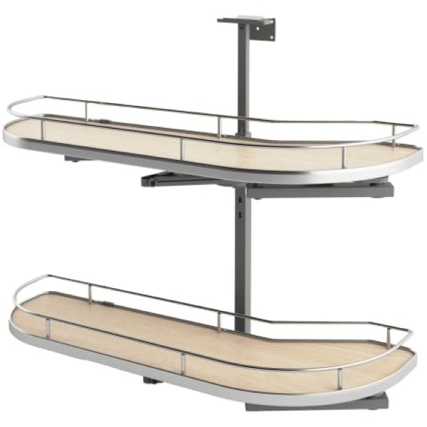 Rev-A-Shelf 587-12-LMP Modern 32-3-4W Pull Out Two Tier Lazy Susan Style Gir