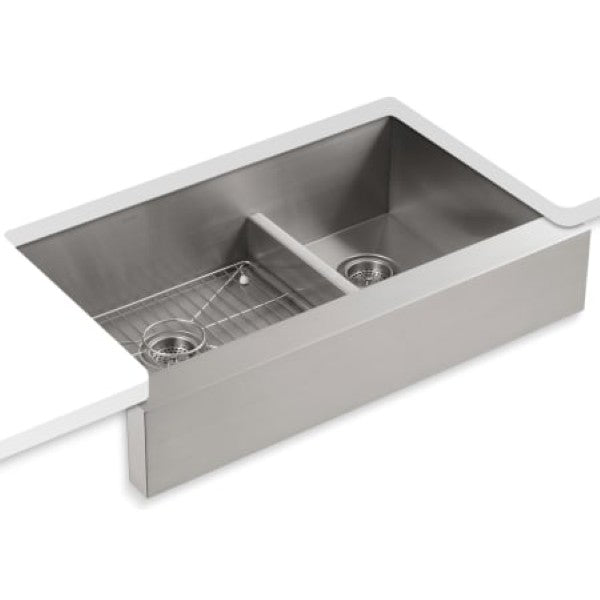 Kohler K-3945-NA Vault 36 Double Basin Under-Mount 18-Gauge Stainless Steel