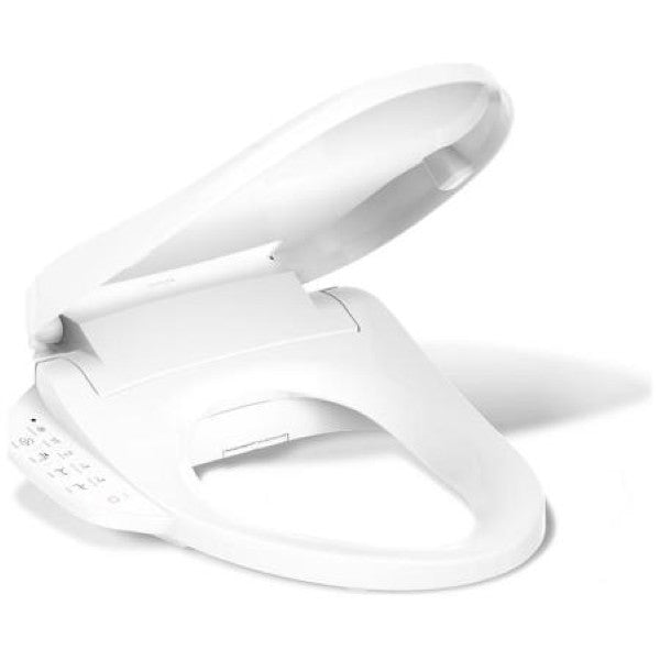 Kohler K-8298-0 PureWash E590 Elongated Bidet Toilet Seat with Heated Seat, Self-Cleaning UV Technology, Adjustable Water Temperature, Warm-air Drying, and 2 Spray Options