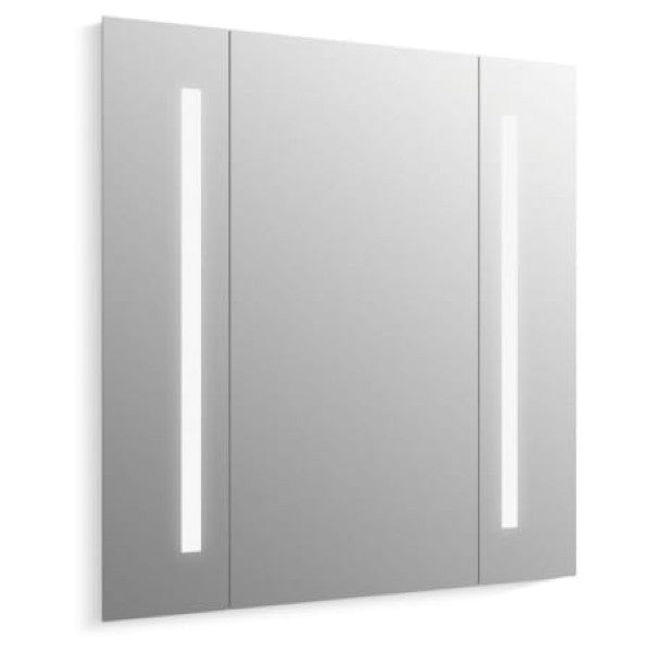 Kohler K-99572-TLC-NA Verdera 34" W x 33" H Modern Rectangular Frameless Bathroom Wall Mirror with LED Lighting